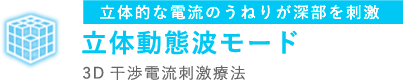 立体的な電流のうねりが深部を刺激