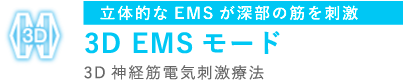 立体的なEMSが深部の筋を刺激